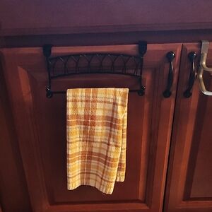 Black Kitchen Towel  Holder For Over Cabinets